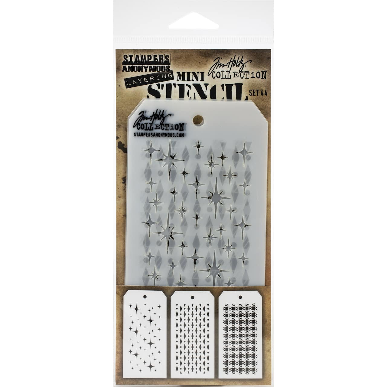 Stampers Anonymous Tim Holtz&#xAE; Mini Layered Stencil Set No.44